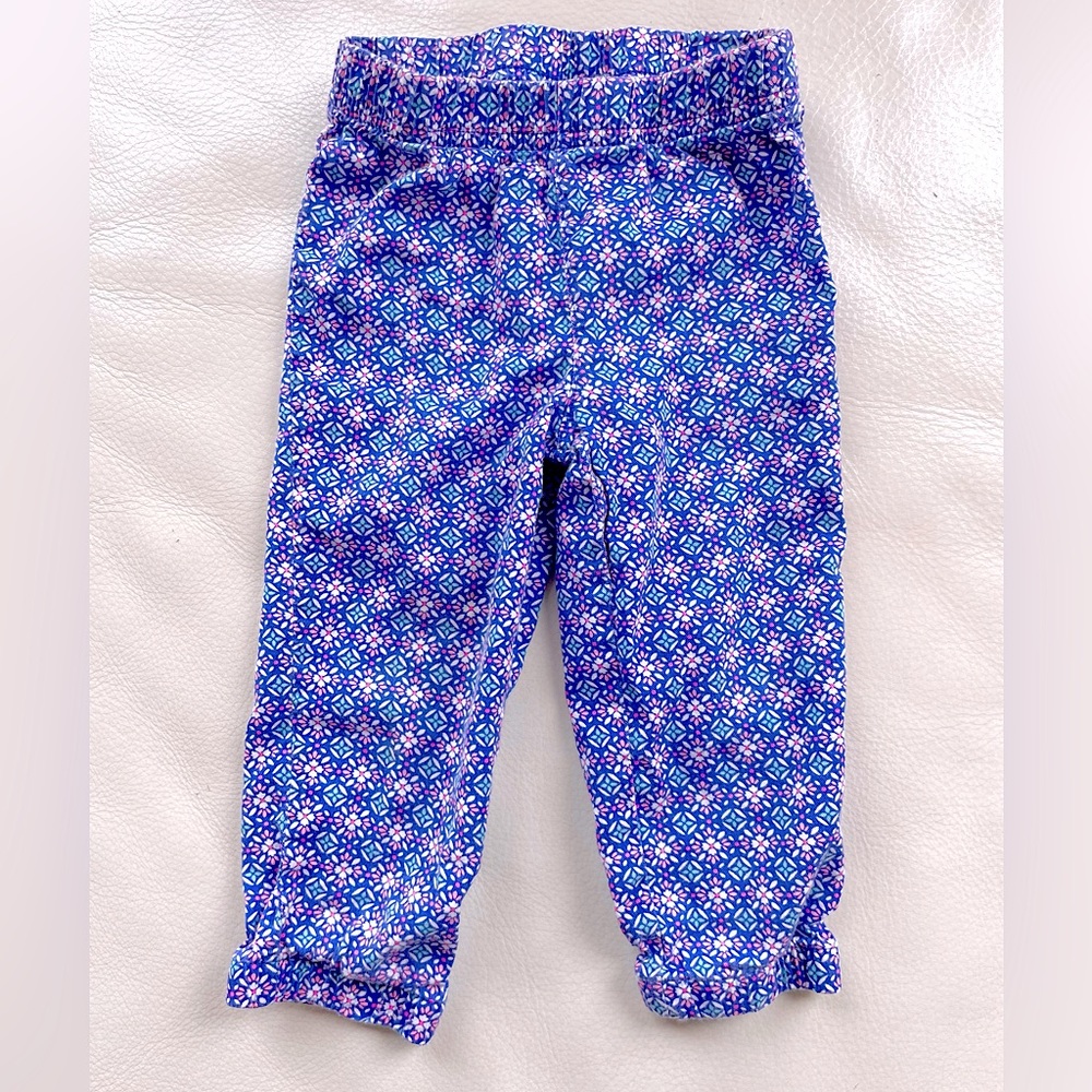 4/$20💥18M Carter's Palazzo Pants, Lightweight Woven Geometric Floral, Loose Fit